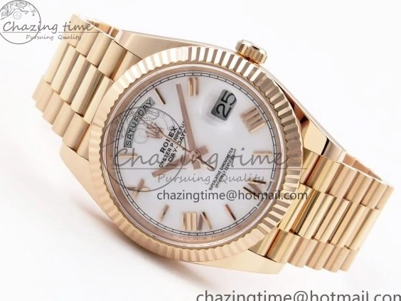 MiroTime 0318 Day Date 40 RG 228235 ARF 1:1 Best Edition White Roman Dial on President Bracelet VR Bright 1510